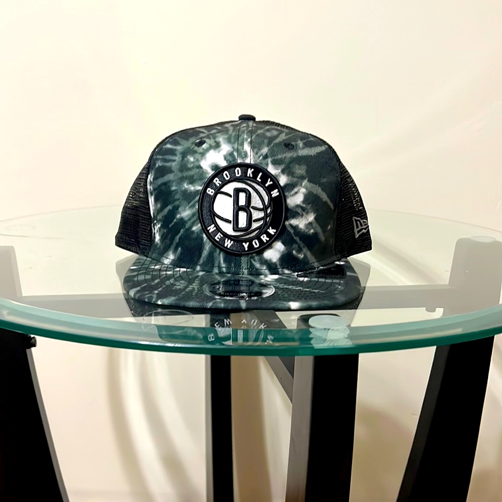 New Era Snapback Tye Dye Black Green White. Trucker Hat Nba.